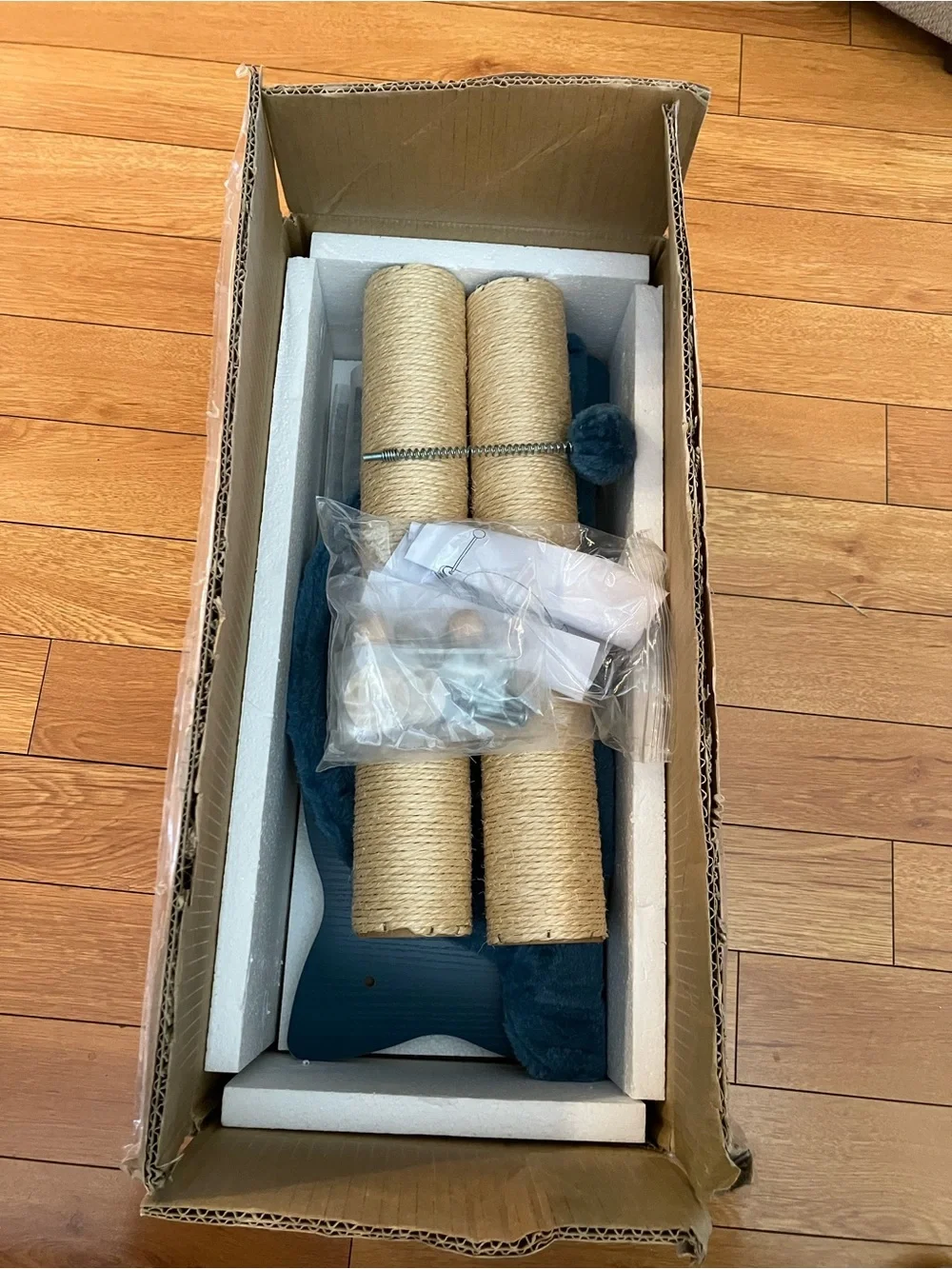 3 in 1 Cat Scratching Post with Plush Hammock, Sisal Scratch Poles
